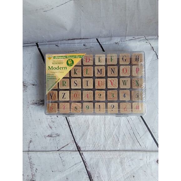 Nicole Classic Alphabet Stamp Set Modern Upper Case 40 Pieces~NIP - Picture 1 of 4